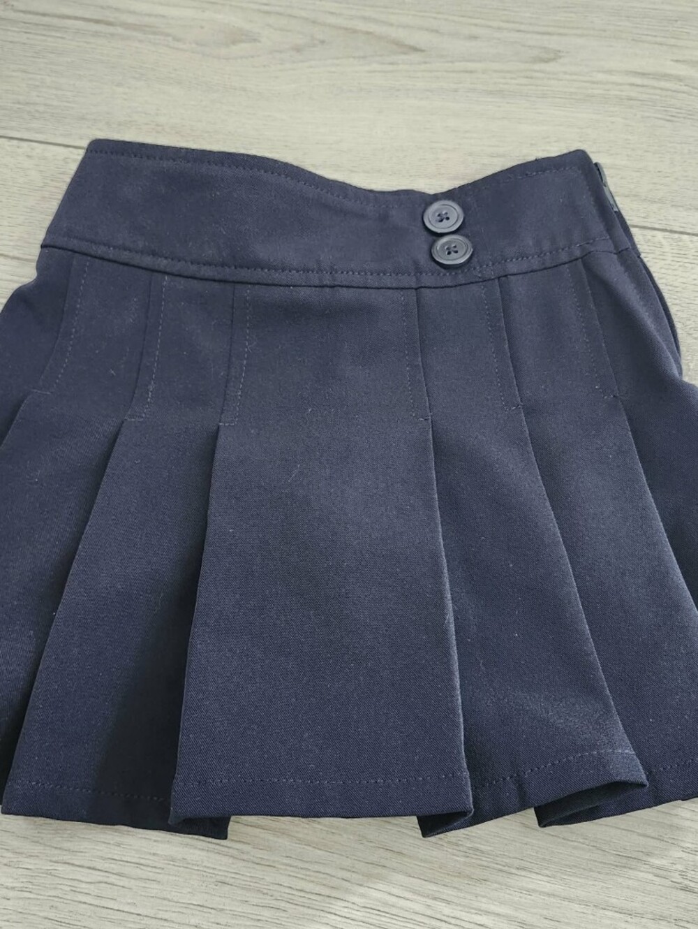 George Girls Navy Blue Pleated School Uniform Skort Size 5 Adjustable Waist 🏷️